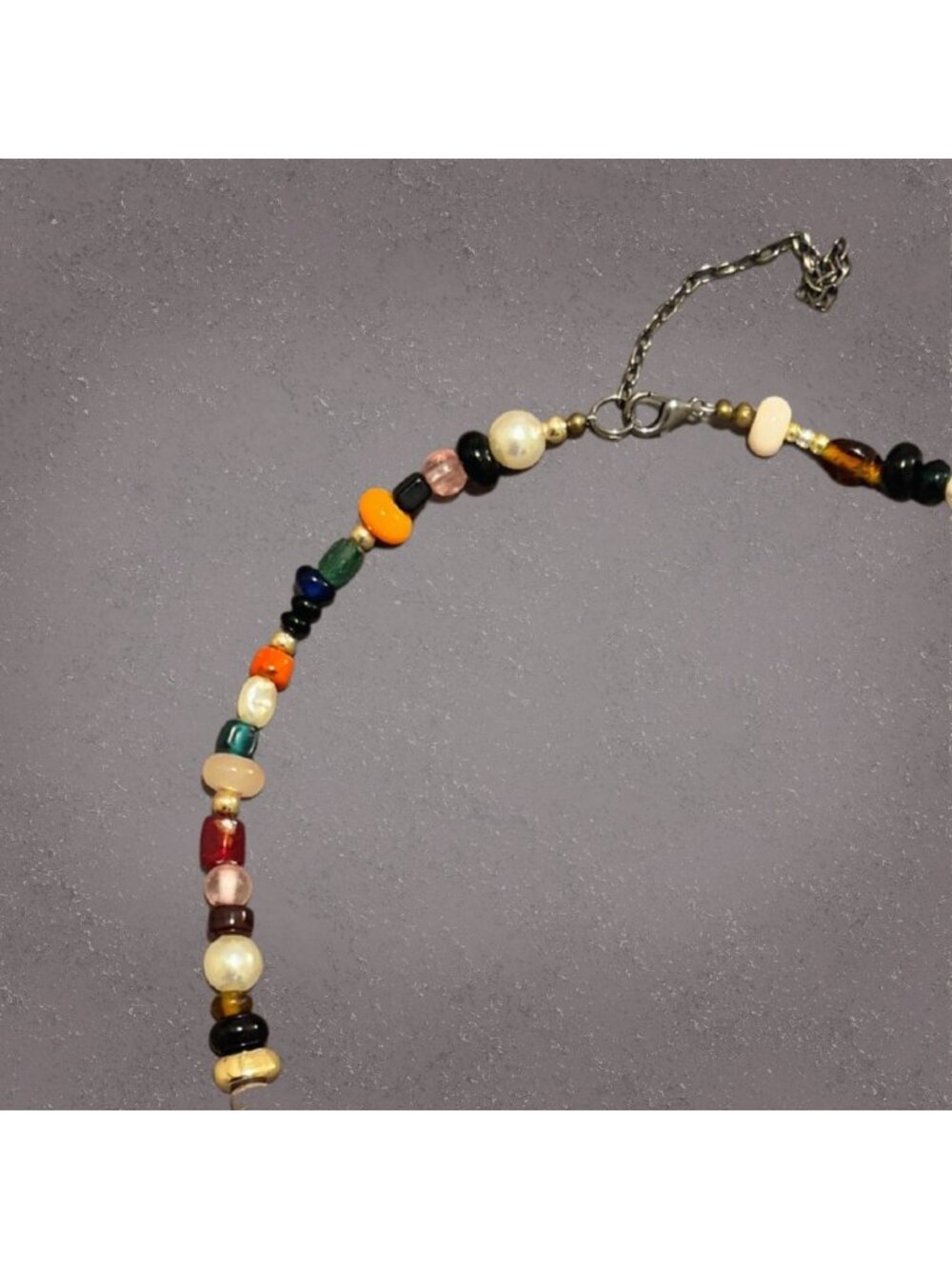 Handmade Multicolor Mixed Bead Necklace - Picture 3 of 5